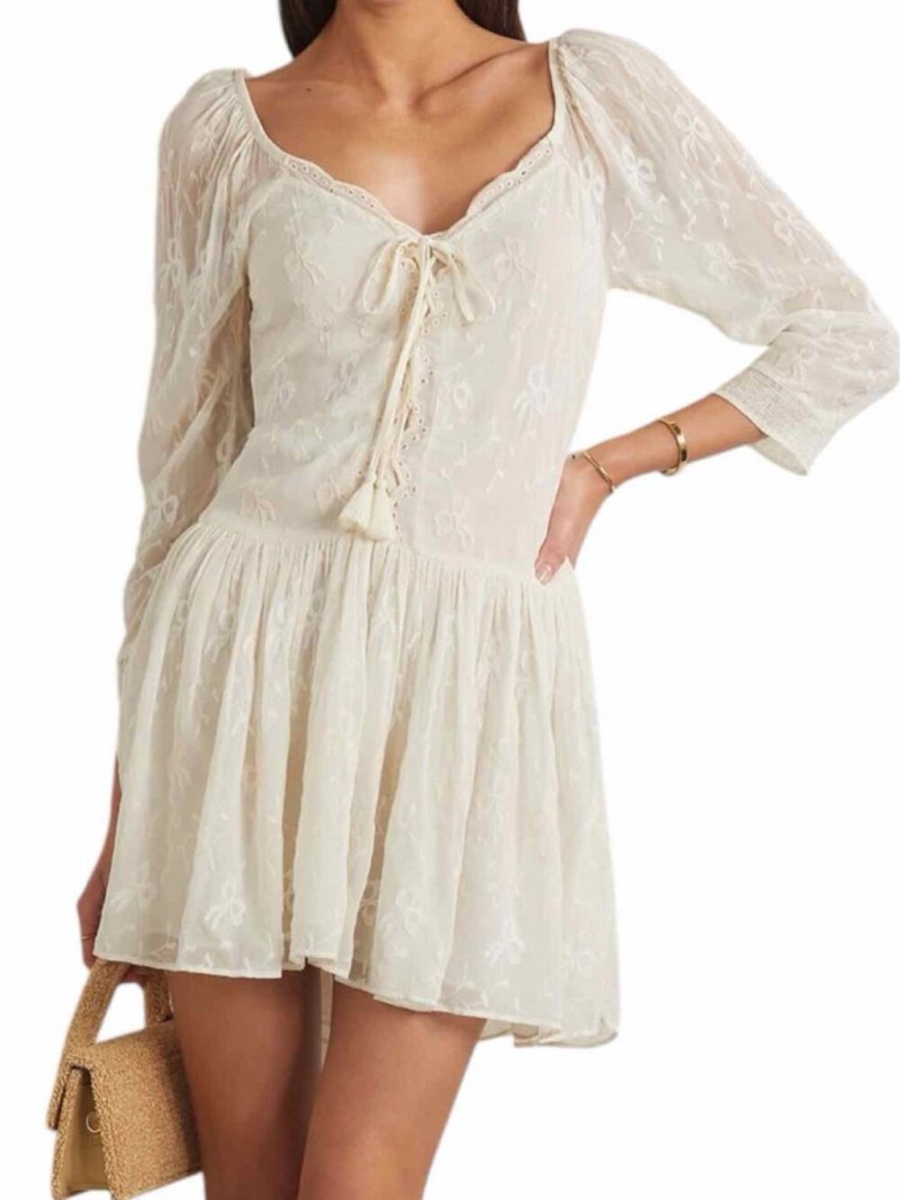 LoveShackFancy Cream Size 2 Dress